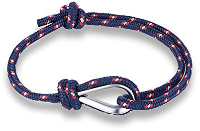 EXINOX Handgjort justerbart nautiskt armband för män och kvinnor, En storlek, Nylon
