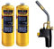 Super Total Fire Blow Torch Kit and 2 x Mapp+ Gas Cylinder | Blowtorch & Map Gas Canisters for Soldering Brazing Thawing Heat Treatment | Gas Blow Torch Plus Gas Map+ Gas Included | Trade Pack