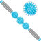Massage Stick Roller Druck Point Spikes Massagegerät Muscle Roller Massage Roller Massagestab Muskel Massagegerät mit 3 Kugeln Akupressur Therapie für Beine Rücken Arme Schultern Oberschenkel