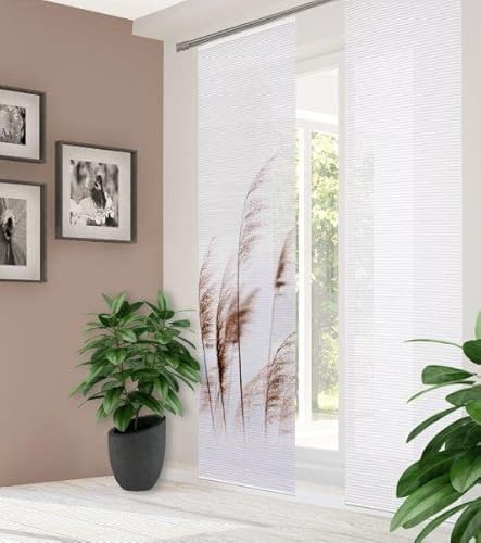 HOME in green 84102 | PAMILO Schiebegardine aus recyceltem Polyester 245x60