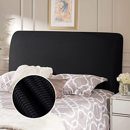 TAOCOCO Kopfteilbezug für Doppelbett, Kopfteilbezug, gepolstert, elastischer Bezug, staubdicht, waschbar, Schwarz, 180-200 cm