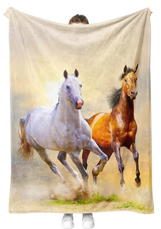 SHUAIG Morbida coperta per cavallo, coperta di flanella,soffice, morbida e calda, coperta per cavallo 3D,coperta per divano per adolescenti adulti. (Style 2, 150x200)