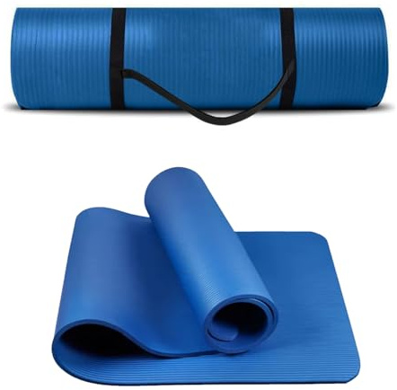 G5 HT SPORT Tappetino Per Yoga con maniglia di trasporto | 172x61Cm | Spessore 1.2 Cm | Tappeto Ginnastica Materassino fitness (BLU)