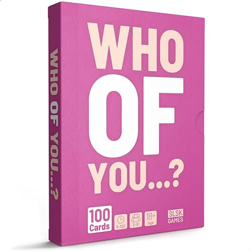 SLSK Games Who of You ...? - The Fun Drinking Game - Drinking Game with 100 Cards - Drinking Game - Card Game - Party Game for Adults - from 18 Years Old