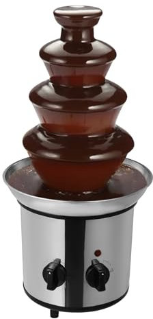 Chokladfontän Elektrisk chokladfontän stor 4 våningar, 403 rostfritt stål, gör-det-själv, professionell chokladfontän, 170 W silver för perfekt chokladflod, fest, bröllop