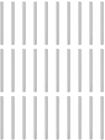 sourcing map 50pcs Dowel Pins M3(3mm) x 45mm 304 Stainless Steel Cylindrical Shelf Support Peg Pin Rod Fasten Elements for Metal Devices Wood Furniture DIY Installation, Silver