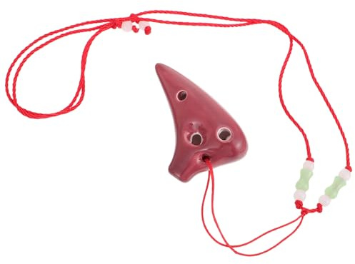 Cabilock Mini Ocarina a 6 Fori in Dolomite, Colore Caffè, Facile Trasportare e Usare, per Principianti e Ragazzo Ragazza, Strumento Musicale Portatile