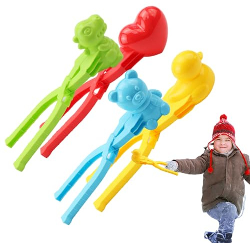 Frhwye 4 Stück Schneeballzange Ente, ABS 19–20cm Entenform Sandspielzeug Sandformen Kinder Spielzeugspiele mit Griff, Schneeformer-Formen, Winterschnee-Spielspielzeug für Kinder und Erwachsene