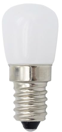 LEDLOCLB Lampadina a LED per frigorifero E12 da 3W,8×2835smd,200lm,Ac220-240V,Mini Lampadina a 360° per frigorifero,cappa,illuminazione di elettrodomestici,pacchetto di 2 (E12 220V 3W/Bianco 6500K)