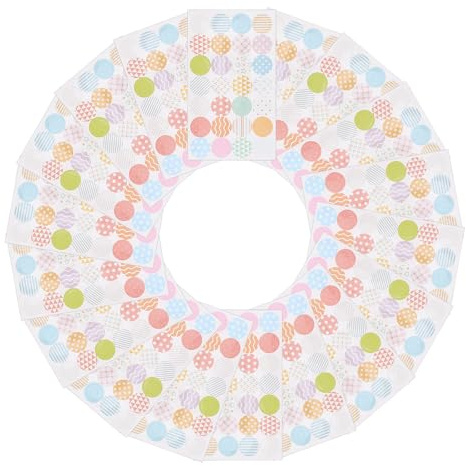 HAPINARY Pegatinas de Refuerzo de Agujeros para Carpetas de Anillas, 20 Hojas Geométricas Autoadhesivas, Protectoras y Decorativas para Papel Suelto, Material Adhesivo Resistente, Uso