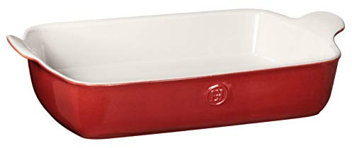 Emile Henry Made In France HR Modern Classics Large Rectangular Baker, 13 x 9, Red