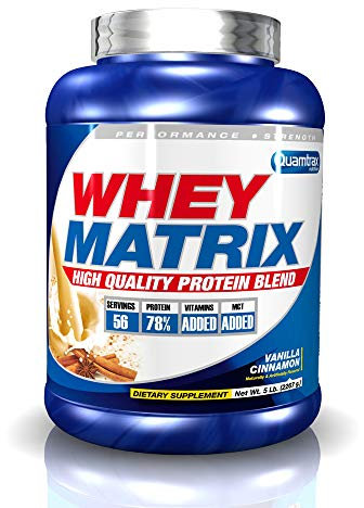 Quamtrax Nutrition - Micellar Casein (Caseína Micelar) - 5 lb - Sabor Vainilla con Canela - Alto contenido proteico, absorción lenta y recuperación muscular