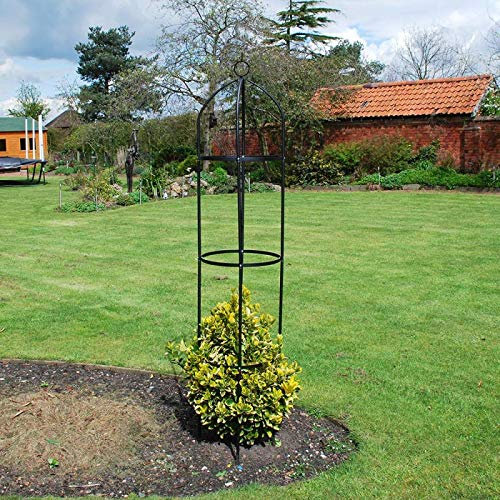 New Garden Obelisk Tree Plant Growing Support - Outdoor Flowers, 1.9 Meters, Trellis Vines, Floral Decor | For Roses, Climbing Plants, Support Structure, Garden Decoration