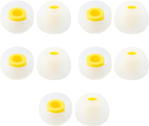 Keephefi 10 PCS / 5 Paires d'écouteurs en Silicone kbear 07, réduction du Bruit, écouteurs Intra - Auriculaires avec amélioration de la Voix, écouteurs de Remplacement