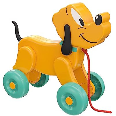 Clementoni - 17858 - Pull Along Disney Pluto - Frühe Entwicklung & Aktivitätsspielzeug, Erste Schritte, Tier Push and Pull Spielzeug, Lauflernspielzeug, Lernspielzeug, Kleinkind 10 Monate,