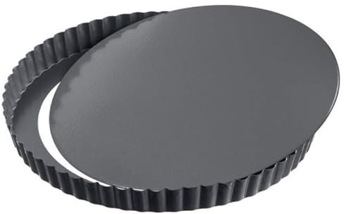 MGE - Stampo Crostata - Teglia per Quiche e Crostata - Stampo Crostata Fondo Amovibile - Stampo Crostata Furba con Fondo Removibile - Stampo Furbo 32 cm - Stampo Crostate 32 cm