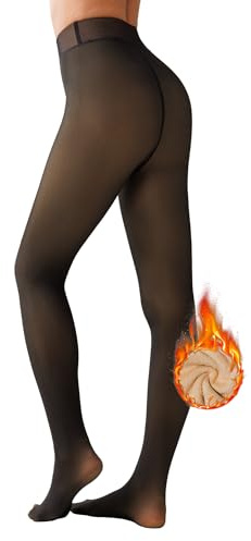 Tournesol Plus Size Women's Fleece Lined Tights Thermal Pantyhose L-2XL