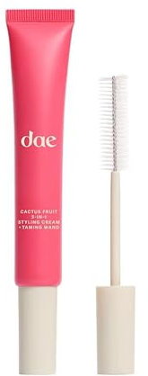 DAE Hair Cactus Fruit 3-in-1 Styling Cream and Curling Iron - Controls Loose Hair, Smooths Frizz and Combs Tips, White