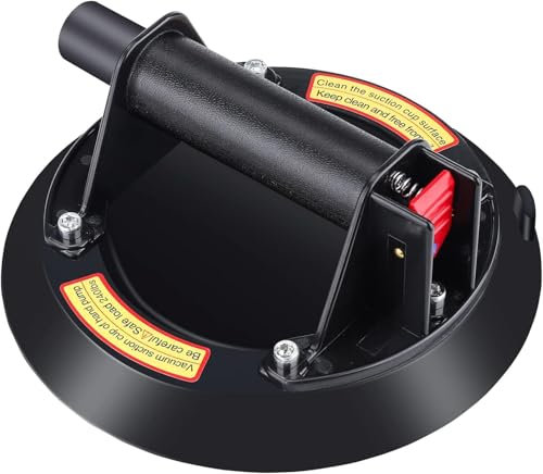 Ventosas para Cristal 8 pulgadas - Ventosa para Azulejos Ventosa de Vidrio de automóvil con válvula de aire capacidad Máx Cargas 200kg Adecuado para Azulejos Vidrio Metal Puertas y Ventanas(Negro)