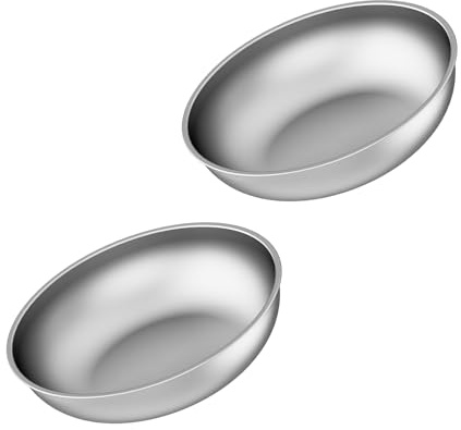 IMIPAW 2 cuencos para gatos de acero inoxidable, comedero automático para gatos o perros pequeños, bigote para gatos, alivio de la fatiga, forma amigable y fácil de limpiar