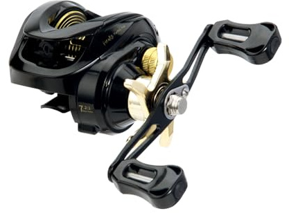 Mulinello per pesca Baitcasting, sistema frenante magnetico per la pesca in acqua salata e acqua dolce, mulinelli da pesca Baitcaster con cuscinetti a sfera in acciaio inox 18+1BB (destrorsi, nero