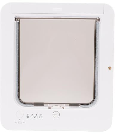 ZAICOLER Smart Cat Door Automatic Sensing Tech with Seamless Pet Navigation, 2 Way Entry Exit Options, Easy to Install & Use,Easy Clean Plastic, Multiple Safety Guards for Home