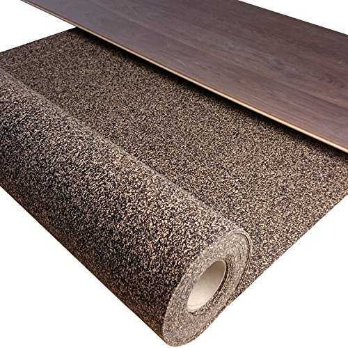 1 m² / Gummikork (Rubbercork) Akustik Trittschalldämmung und Gehschalldämmung für Laminat, Parkett, Kork und Vinylböden - Auch für Auslegware z.B. Teppichböden geeignet - Stärke: 5 mm -