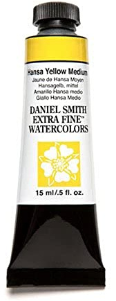 Daniel Smith Extra Fine Watercolor 15ml Paint Tube, Reflective, Matte Finish, Hansa Yellow Medium (284600039), 0.5 Fl Oz (Pack of 1)