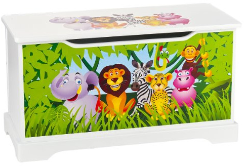Leomark contenitore porta giochi 59x26x32 (A) cm, scatola portagiochi, panca e stoccaggio per bambini, mobili e arredamento portaoggetti casa e asilo, cassapanca per stanza dei bambini, colore Animale