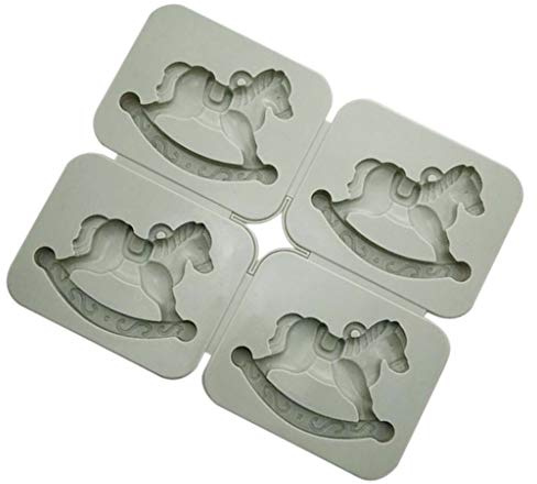 F Fityle Stampo in Silicone per Cioccolatini a Forma di Carosello Perfetto per La Produzione di Aromatiche, Saponette a Candela, a: 4 cavalli