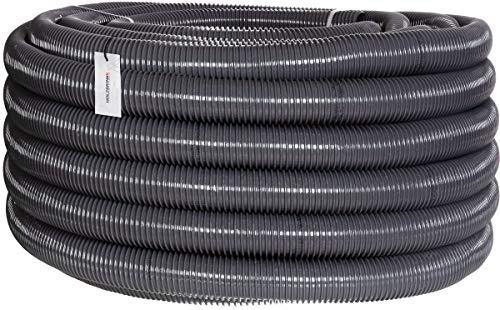 HOLZBRINK Tuyau d'Aspiration et de Refoulement 40 mm (1 1/2”), en PVC renforcé pour étangs, irrigation, pompes, longueur : 15 m, HVS-05-15