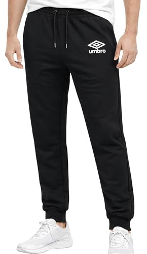 Umbro - Pantaloni della Tuta Lunghi, Joggers in Cotone Leggero per Uomo, Sportivi Leggeri Ideali per Casa, Palestra, Corsa, attività Sportiva, Jogging e Tempo Libero