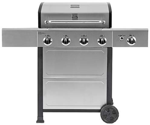 Kenmore Gasgrill I Gas Grill 4-Brenner mit Seitenbrenner und Deckel I Gas Barbecues für Outdoorküche | Gartengrill mit Gas | 59,1 x 137,4 x 117,9 cm | Edelstahl Grill