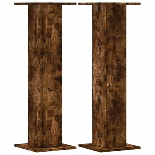 vidaXL Högtalarställ 2 st rökfärgad ek 30x30x95 cm konstruerat trä