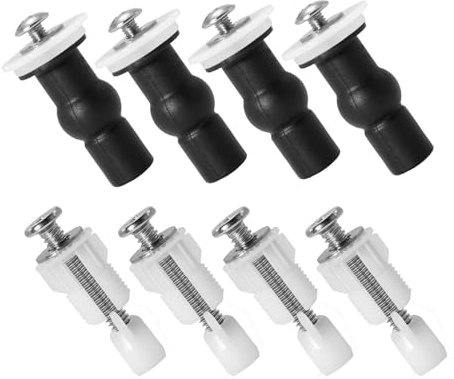 Hugwish 8pcs fijaciones tapa wc, tornillo tapa wc universal, tacos tapa wc, sujecion tapa wc, tapa wc fijacion superior (2)