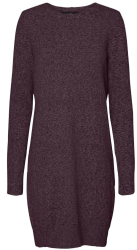 VERO MODA Vmmdoffy LS O-Neck Dress Ga Noos, Winetasting., S