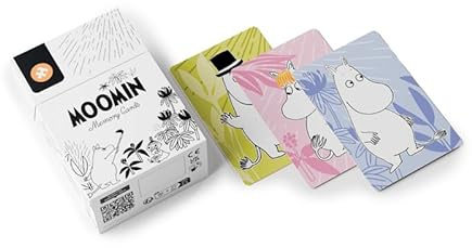 Puckator Moomin Kids Memory Card Set - Deck Pack Of Cards Uk - Funny Travel Car Retro Board Games For Adult Kids Card Game 3-5 4 Year Olds - Children Toddler Educational Toys