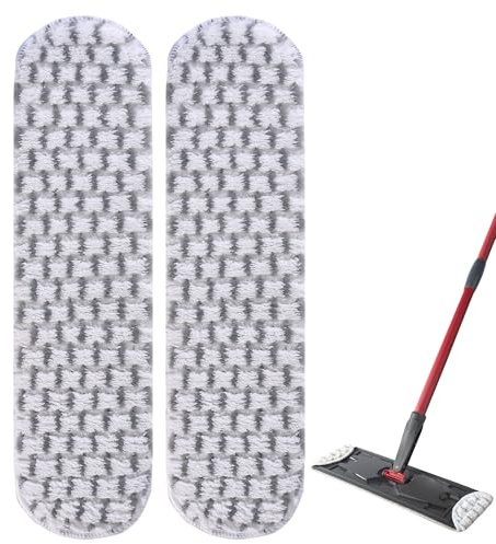 YANGYUQI 2 Stück für Vileda H2PrO Ersatzbezug, Mikrofaser Bezug für Vileda H2PrO Flat Mop Bodenwischer, für alle Hartböden, Waschbar & Wiederverwendbar (Entfernt Hartnäckigen Schmutz)