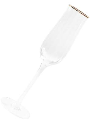 HAKIDZEL Bicchiere da Spumante in Vetro Cristallo Design Tulipano Oro Elegante e Funzionale per Matrimoni e Regali Capacità per Cocktail e Succhi