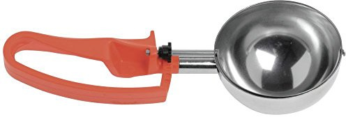 Vollrath 47388 S/S 8 Oz. / #4 Squeeze Disher with Orange Handle,Silver, 1 Count (Pack of 1)