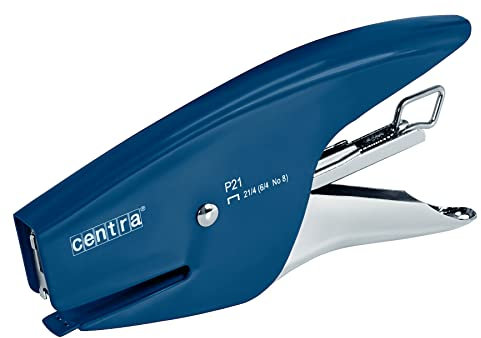 Esselte Centra Heftzange P21, kompatibel mit Heftklammern 21/4 mm, blau, 626152