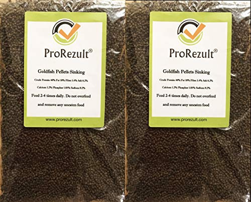 Goldfish Food Pellets BUY 1 PACK RECEIVE 2 PACKS- Gold Fish Pellet Slow Sinking Granules for all Coldwater Fantails Comets Shubunkin Lionhead Aquarium Koi Tank Pond