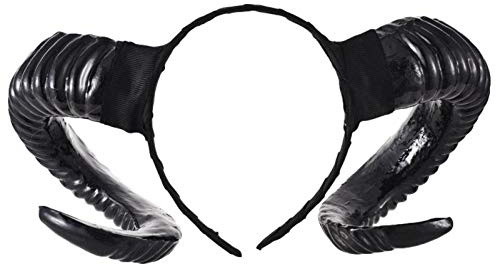 Ro Rox Bandeau Guirlande de Roses Cornes Goth Gothique Satanique - Cornes Noires