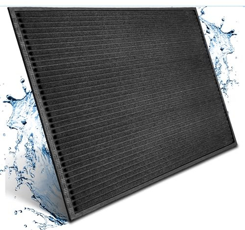 Bodenständig Fußmatte außen - extrem rutschfest & langlebig - Fußabtreter außenbereich schwarz 80x120cm - Türmatte in Perfekter Größe für die Haustür - Fussmatte aussen - Türvorleger gestreift