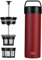 ESPRO – P0 Ultralight – Französische Kaffeepresse für Einzelportionen und leichte Trinkflasche für Reisen, Camping und den täglichen Gebrauch, Edelstahl, vakuumisoliert, 16 oz (Cranberry)
