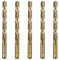 SALI Cobalt Drill Bit Set 5Pcs 10mm M35 High Speed Steel Jobber Drill Bit Kit (HSS) Twist Drill Bits for Hardened Metal, Stainless Steel, Cast Iron, Wood and Plastic, with Index Storage Case