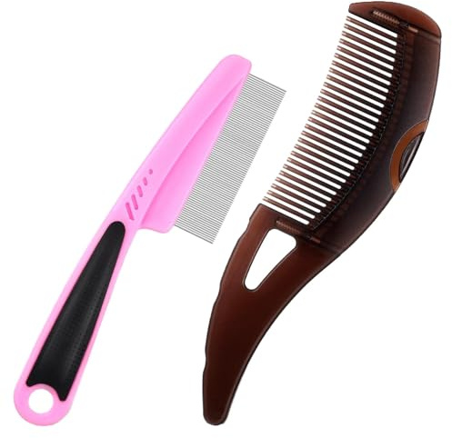Peine para limpiar el cuero cabelludo – Peine antidepósitos de cuero cabelludo, cepillo para piojos de dientes finos de acero inoxidable | Peine para cuero cabelludo | Pico para hombre con piojos