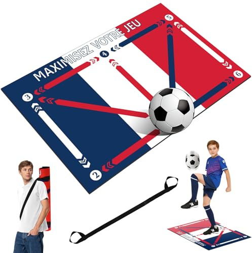 YAOZUP Tapis de football - 60 x 90 cm - Contrôle du ballon - Pour dribbling précis, entraînement technique, kick-ball - Pour l'intérieur et l'extérieur - Entraînement de football (B)