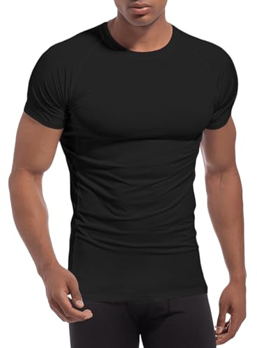 Towintec Maglietta A Compressione da Uomo Maglia di Base Traspirante