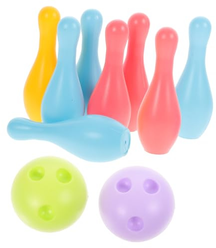 Yardwe Gioco di Birilli per Ragazzo Ragazza, in Plastica, per Giochi Genitori e Amici, Migliora Coordinazione Mano-Occhio e Abilità Motorie Colore Casuale | Toys Educativi per Toddler, Giochi Genitori e Amici, Superficie Liscia, Osservazione Colore Casuale